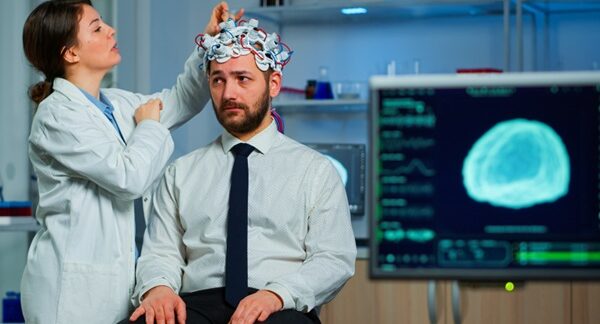 Neurólogos - Uno de los mejores neurólogos en Barcelona realizando una exploración neurológica a un hombre