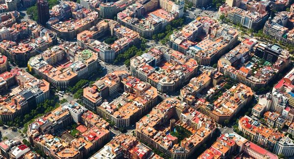 Barrios de Barcelona - Vista aérea de las barriadas de Barcelona en uno de los mejores barrios de Barcelona