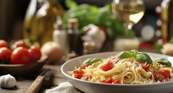 Restaurantes italianos - Presentación de comida italiana en un restaurante de pastas conocido como uno de los mejores restaurantes italianos en Barcelona