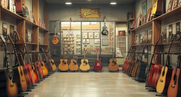 Tiendas de música - Exhibición de instrumentos y equipos musicales en casa de música reconocida como una de las mejores tiendas de música España en Barcelona