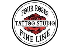 Estudios de microtatuajes - Logo Four Roses Tattoo Fine Line Barcelona