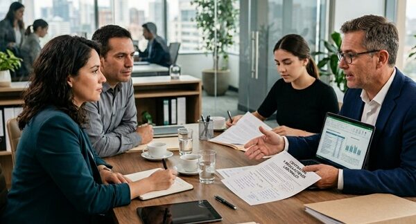 Asesores laborales - Reunión de asesores y abogados labores para brindar asesoría laboral a una empresa en Barcelona